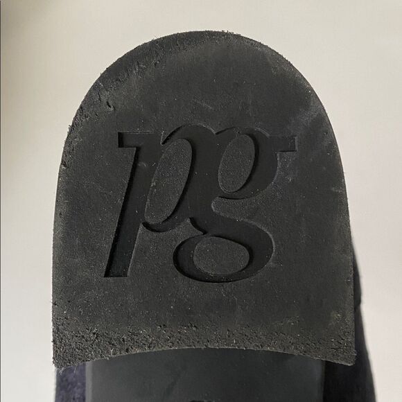 Paul Green Navy Suede Black Patent Cap Block Heel Pumps US size 7.5 Preppy - Picture 10 of 12